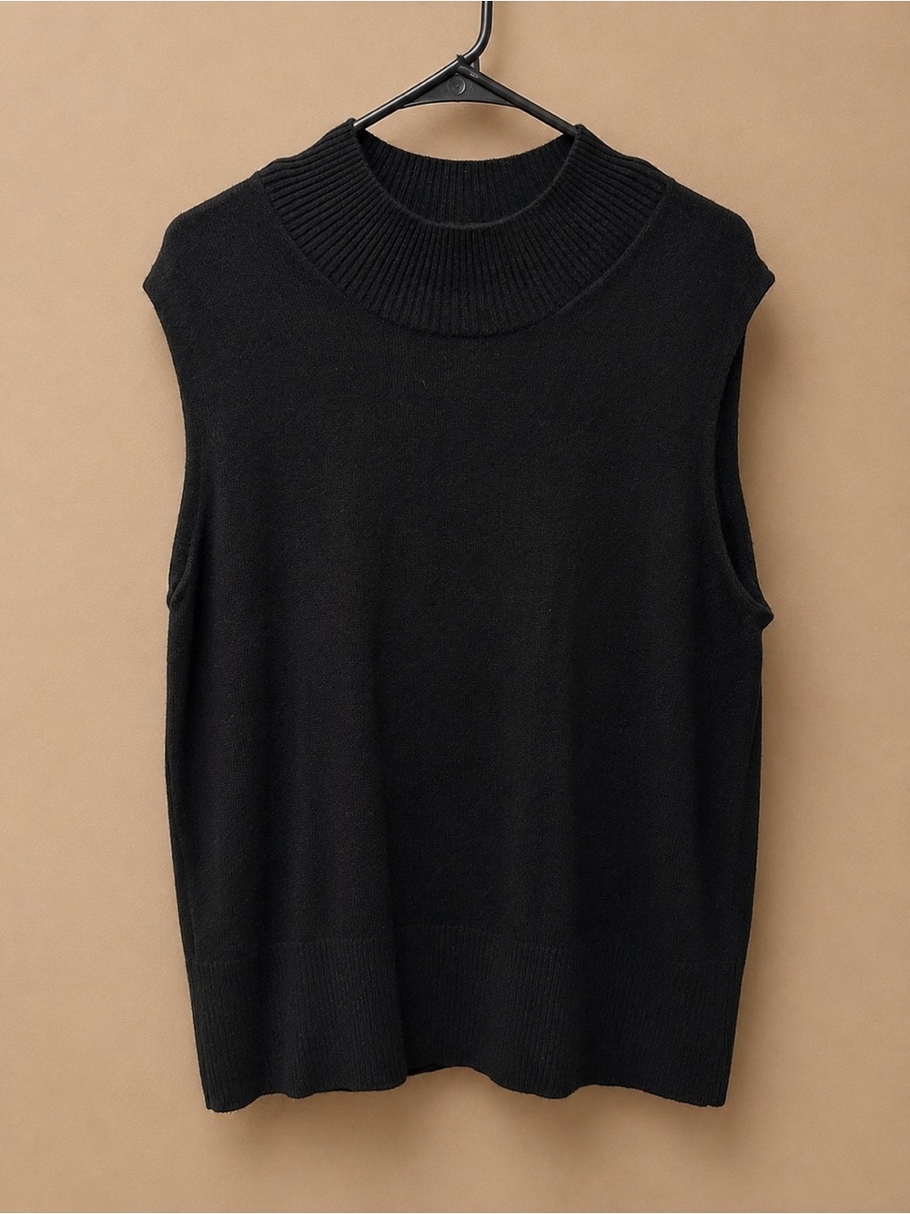Black Label Black Ribbed Sleeveless Top